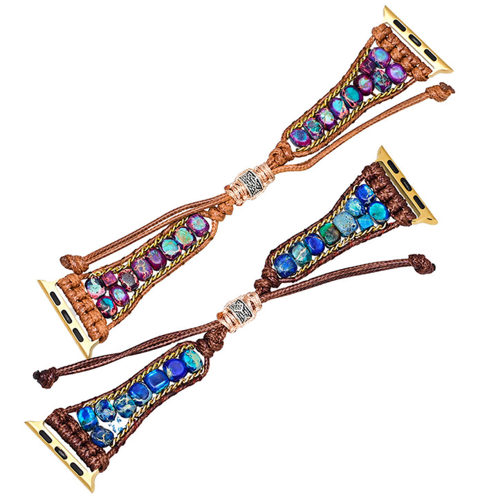 Cinturino avvolgente per Apple Watch Olivenorma Blue Emperor Stone