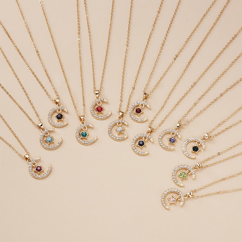Collana regalo creativa con stella e pietra portafortuna del mese Olivenorma - image 30