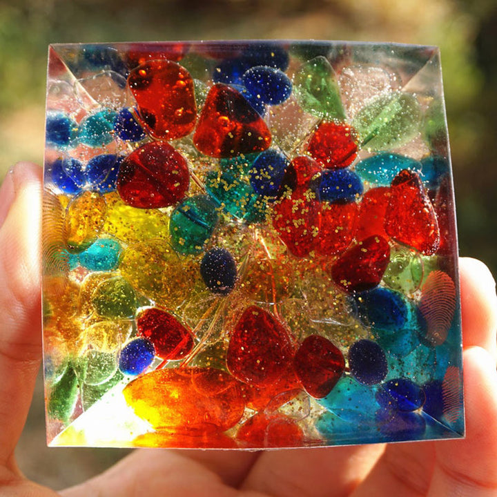 Olivenorma Fluorite Peridoto Albero della vita Piramide di orgone