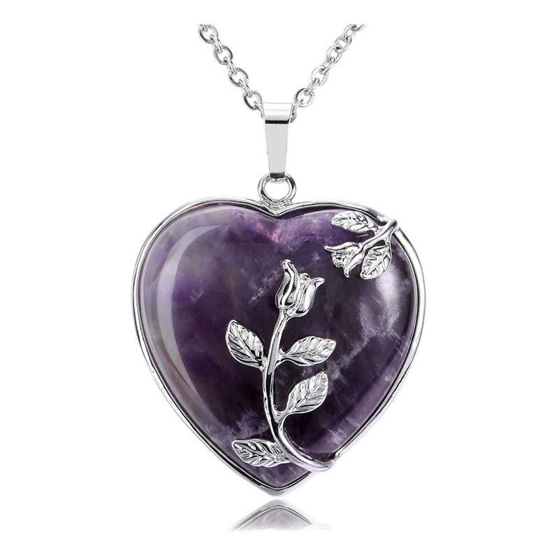Collana con pietra preziosa a forma di cuore Olivenorma