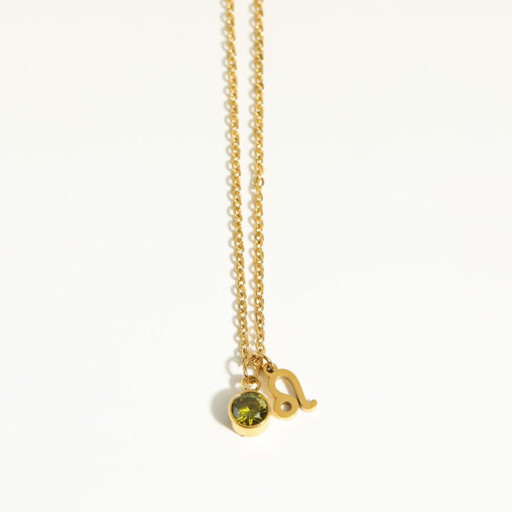 Collana in acciaio inossidabile con rune zodiacali Olivenorma
