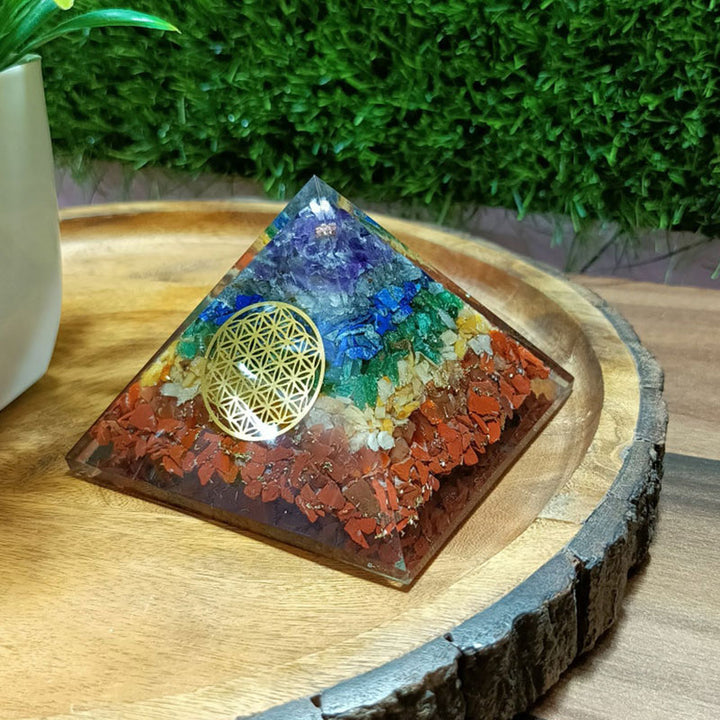 Olivenorma Chakra Fiore della vita Simbolo Orgone Piramide 