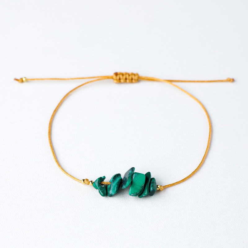 Bracciale intrecciato con pietre preziose irregolari "Nature's Healing Wishes" Olivenorma