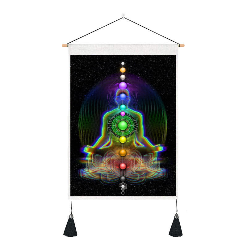 Olivenorma Zen Meditazione Decorativo Stampato Chakra Arazzo