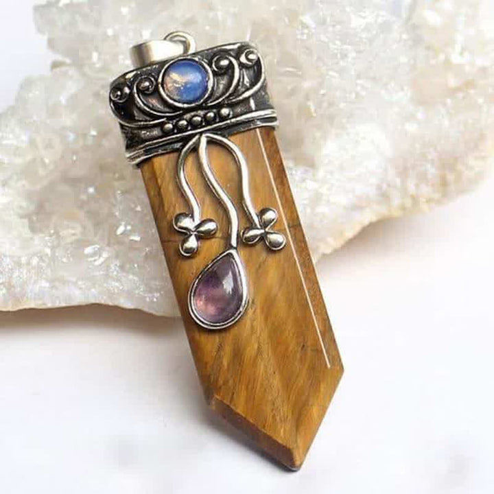 Collana in pietra naturale con protezione della dea Olivenorma 