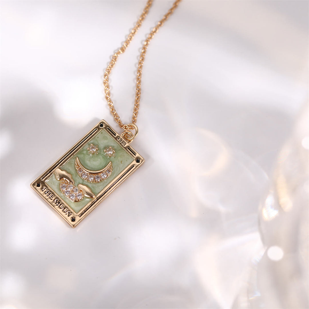 Collana Olivenorma Zircone Oro Placcato Tarocchi Olio Goccia