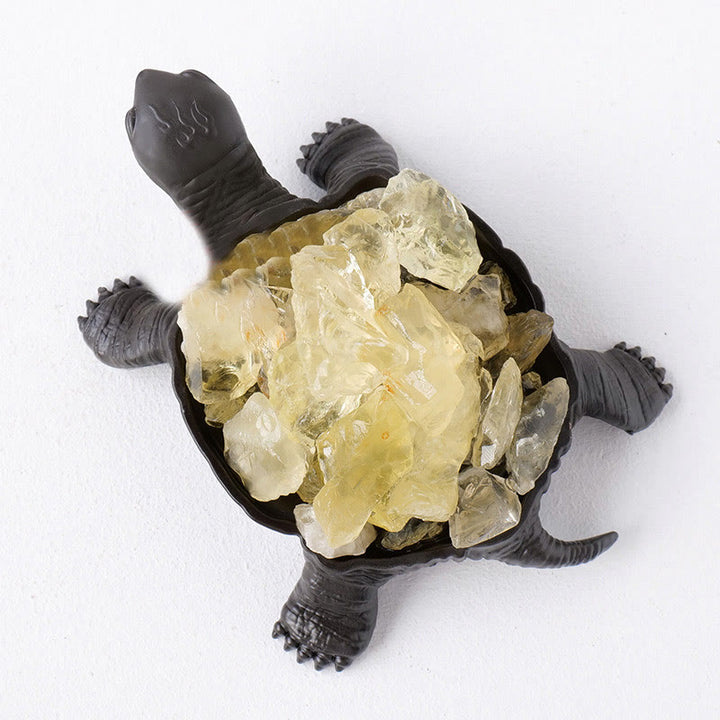 Olivenorma Natural Crystal Cluster Turtle Ornament Lampada Decorazione con pietre preziose