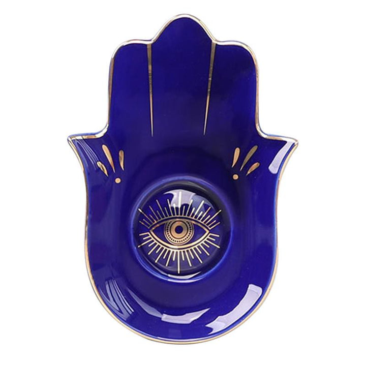 Olivenorma Hamsa piccolo vassoio portagioie con occhio malvagio