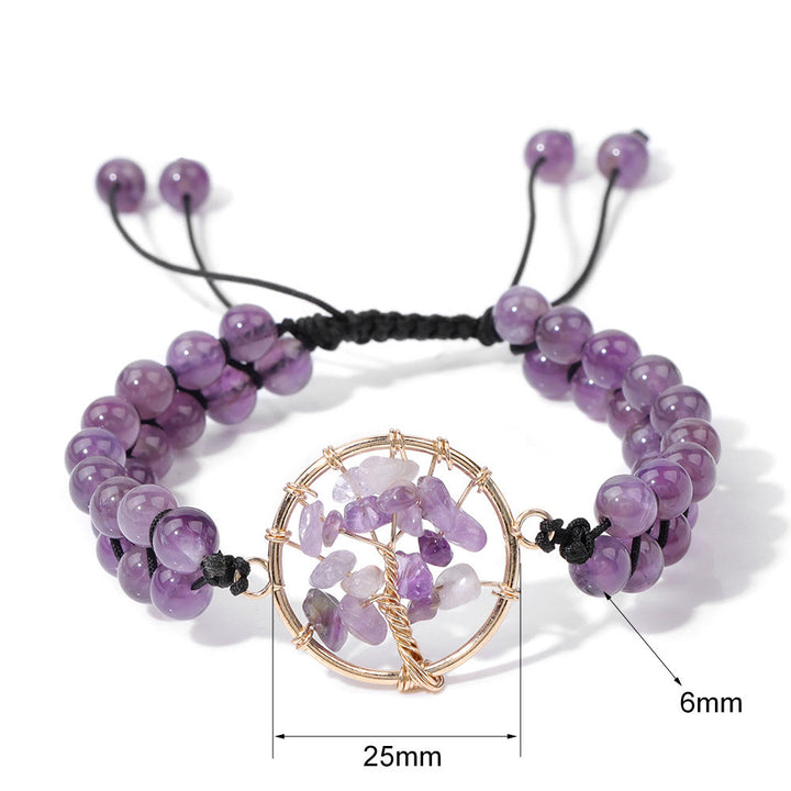 Olivenorma Albero Bracciale della vita intrecciato doppio da 6 mm