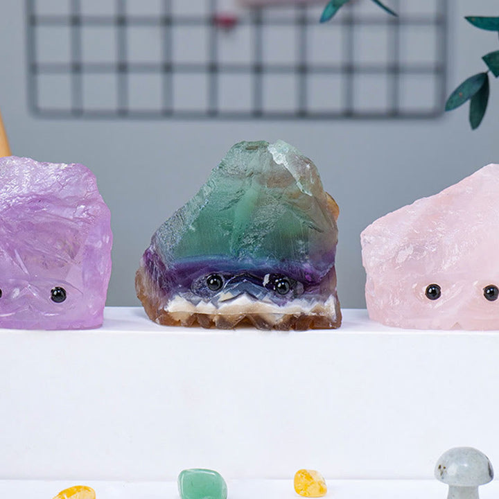 Olivenorma Pietra grezza naturale di cristallo Elfo Riccio Decorazione in pietra preziosa