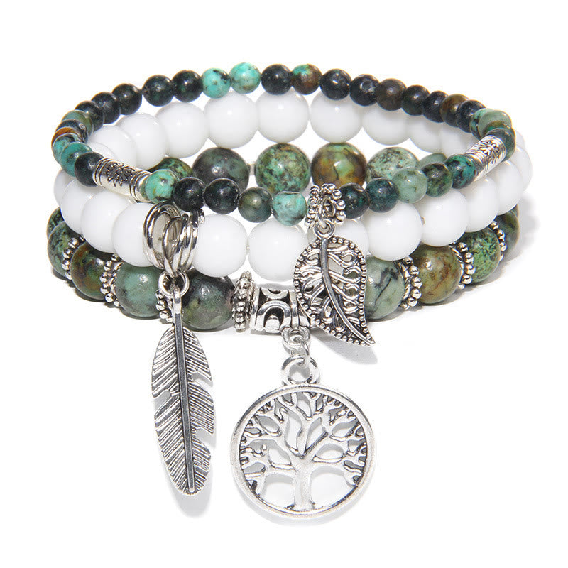 Olivenorma "Nature's Healing Moments" Set di bracciali Albero della vita da 3 pezzi 