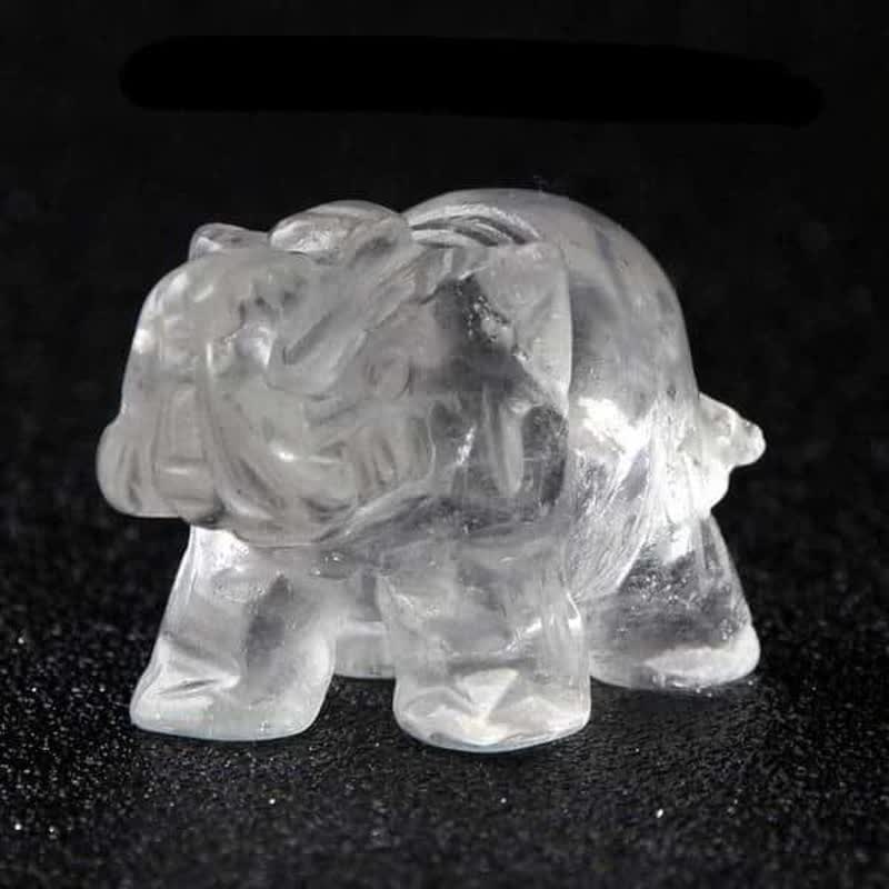 Olivenorma Reiki Elefante Figurina Decorazione Pietre Preziose