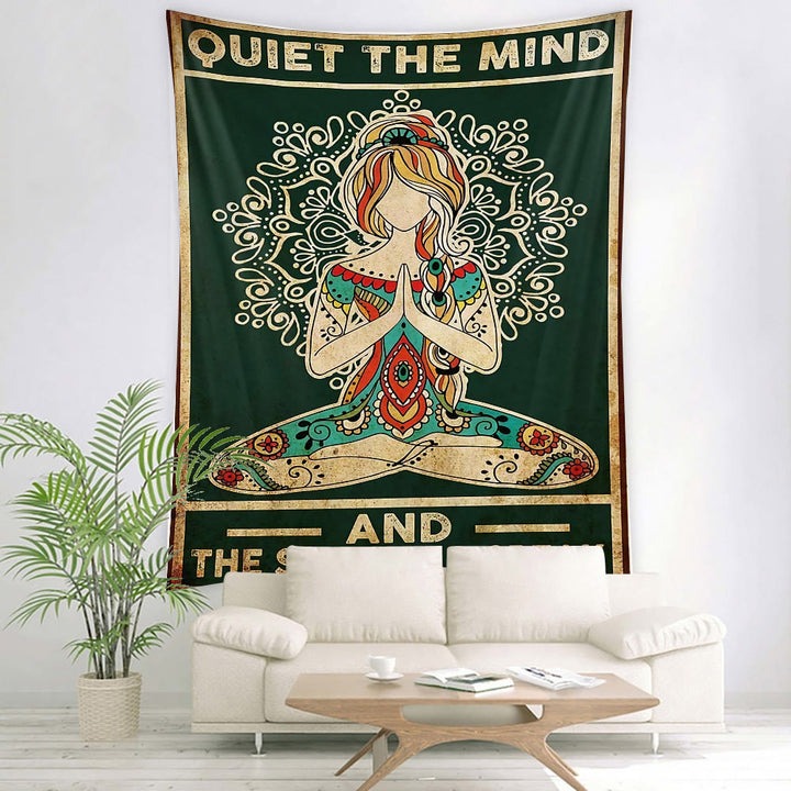 Arazzo con motivo Chakra per meditazione Yoga Olivenorma