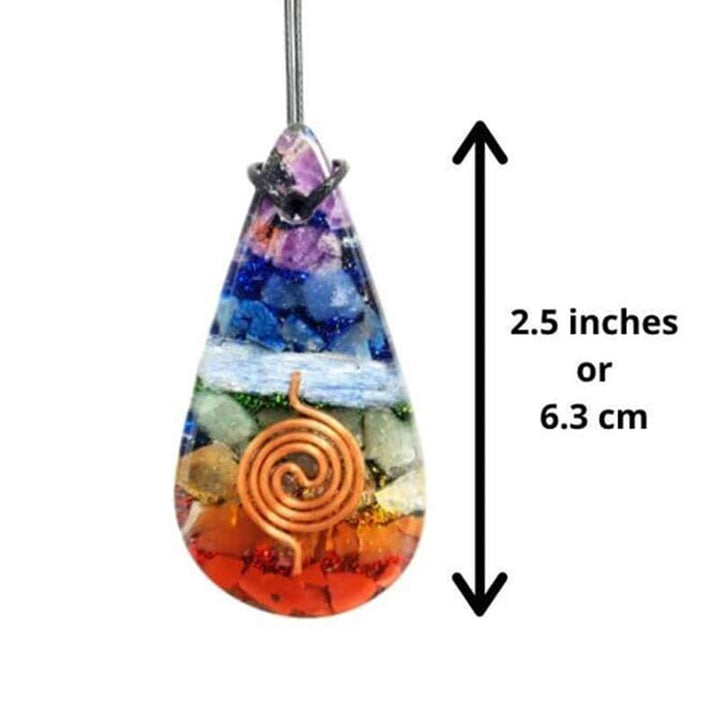 Collana di guarigione arcobaleno dei chakra Olivenorma Orgone