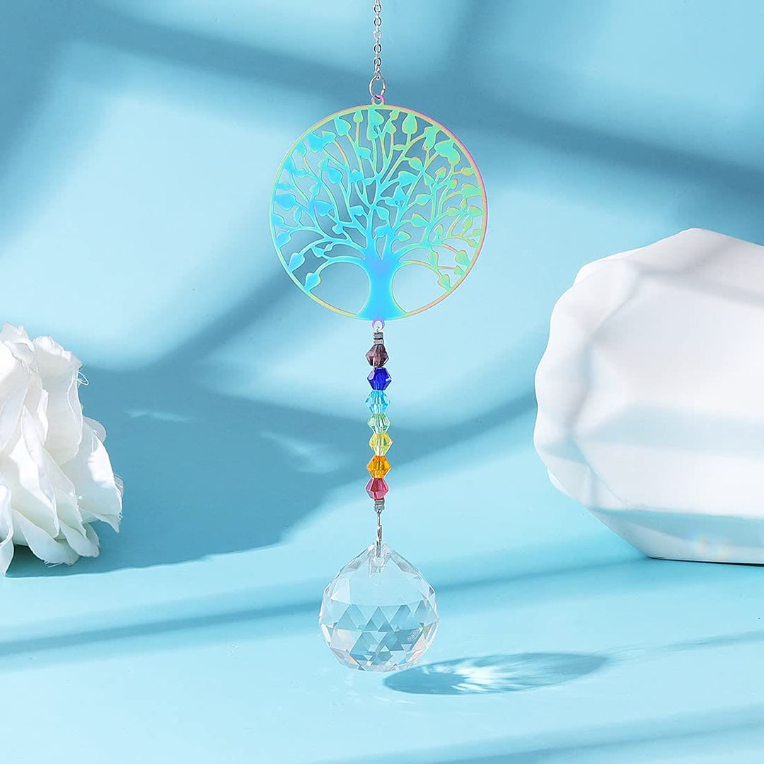 Olivenorma Clear Crystal Chakra Beads Hanging Wind Chime Suncatcher - image 14