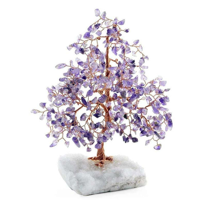 Olivenorma radicata nella spiritualità - Albero Feng Shui in pietra ametista 