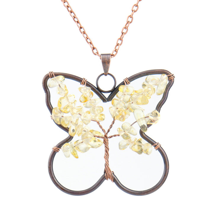 Collana di guarigione a forma di farfalla dei chakra