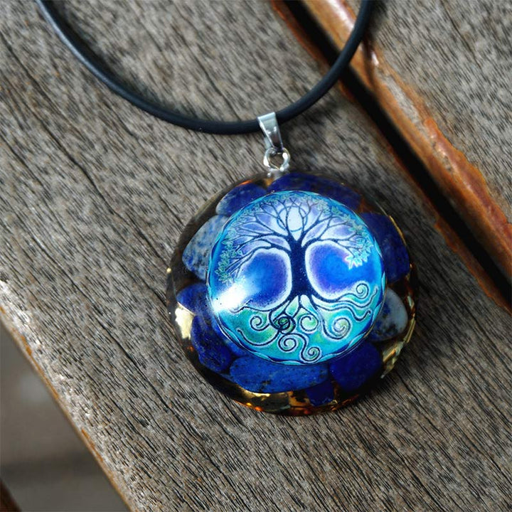 Collana Reki Olivenorma Lapislazzuli Albero della vita