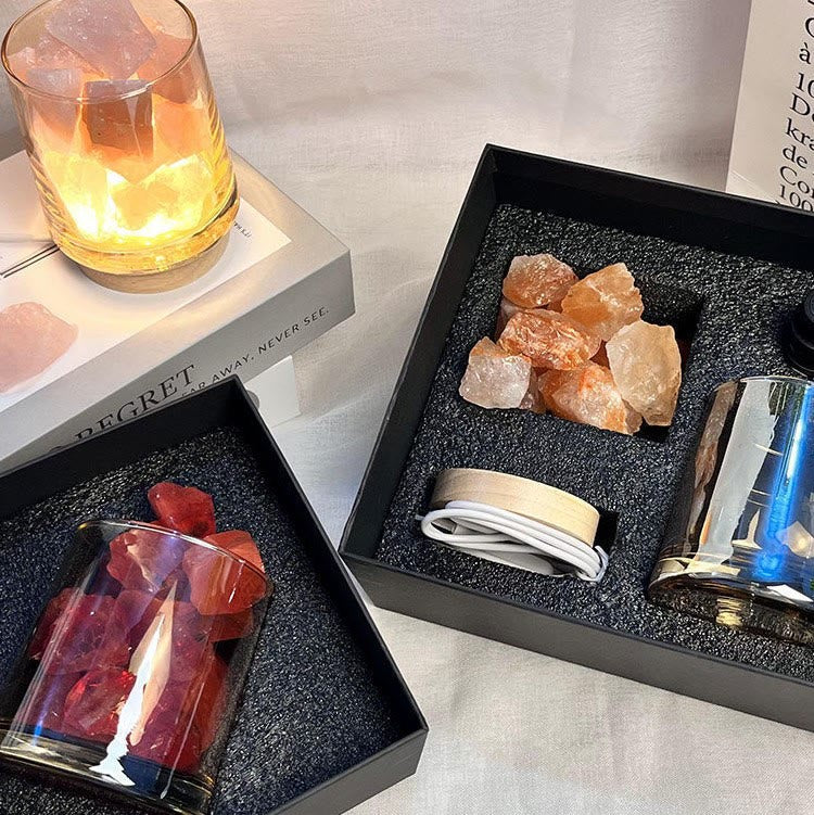 Olivenorma Diffusore senza fiamma Confezione regalo Lampada di aromaterapia in cristallo 