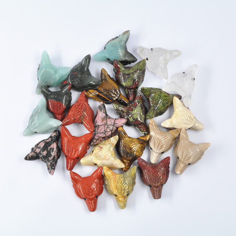 Decorazione in pietra preziosa con testa di lupo guardiano spirituale Olivenorma - image 42