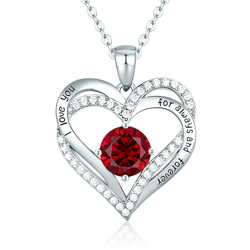 Olivenorma "Ti amo per sempre e per sempre" - Collana Birtshtone Heart