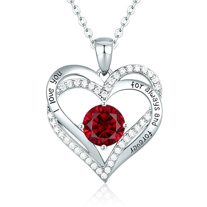 Olivenorma "Ti amo per sempre e per sempre" - Collana Birtshtone Heart