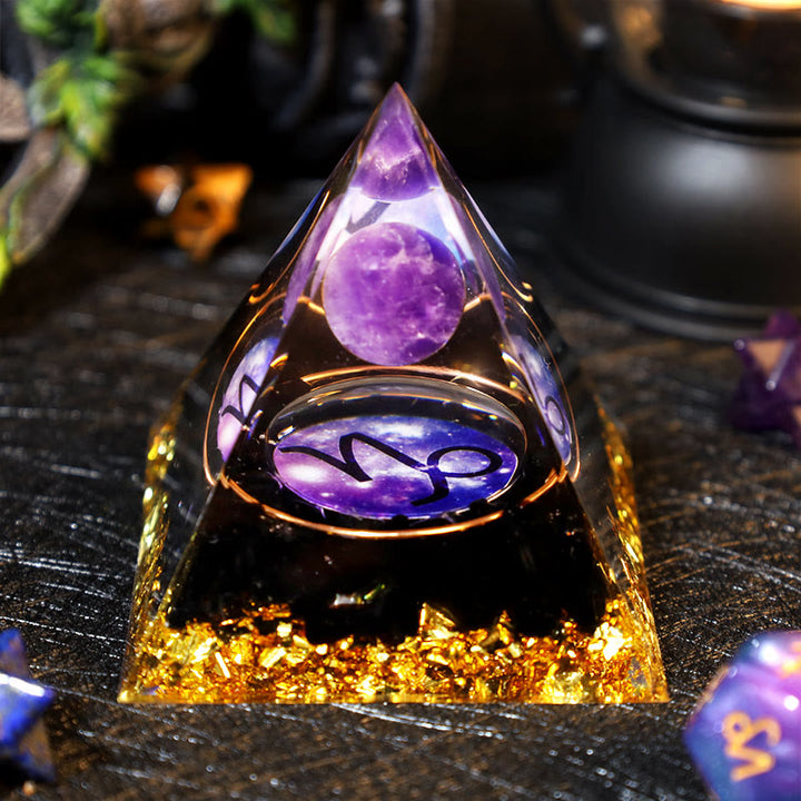 Olivenorma Ametista Palla Ossidiana Ghiaia Zodiaco Capricorno Orgone Piramide 