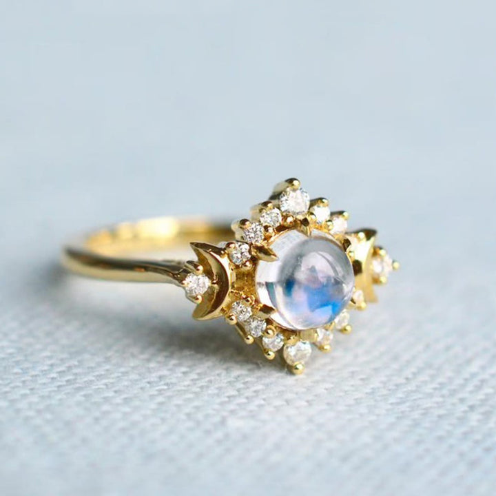 Anello Moonstone My Sun and Stars