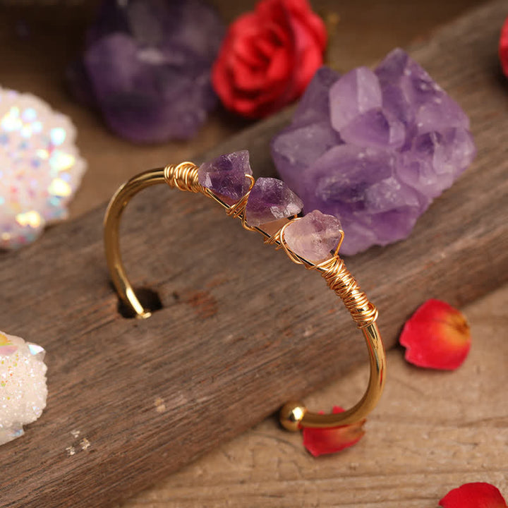 Bracciale vintage Olivenorma con pietre preziose di cristallo grezzo