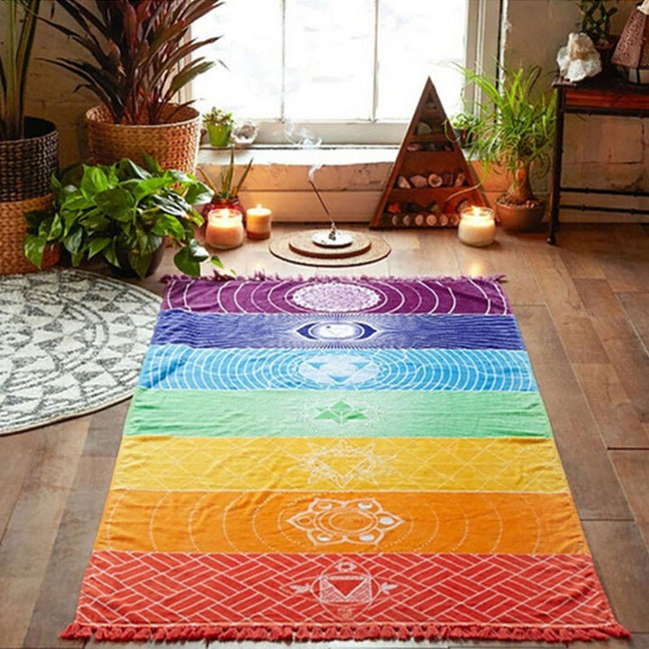Tappetino yoga arcobaleno Olivenorma Chakra