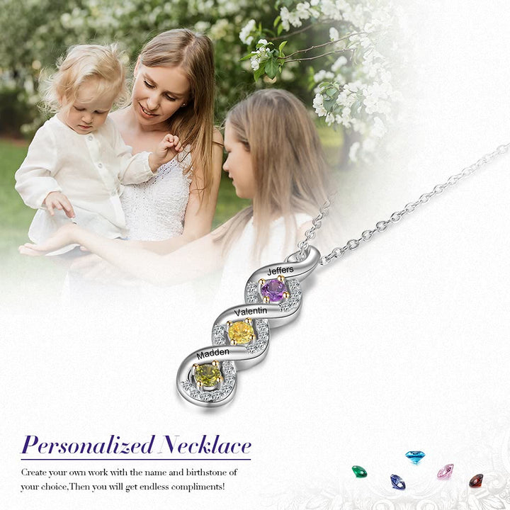Olivenorma Collana con nome inciso in pietra portafortuna da donna