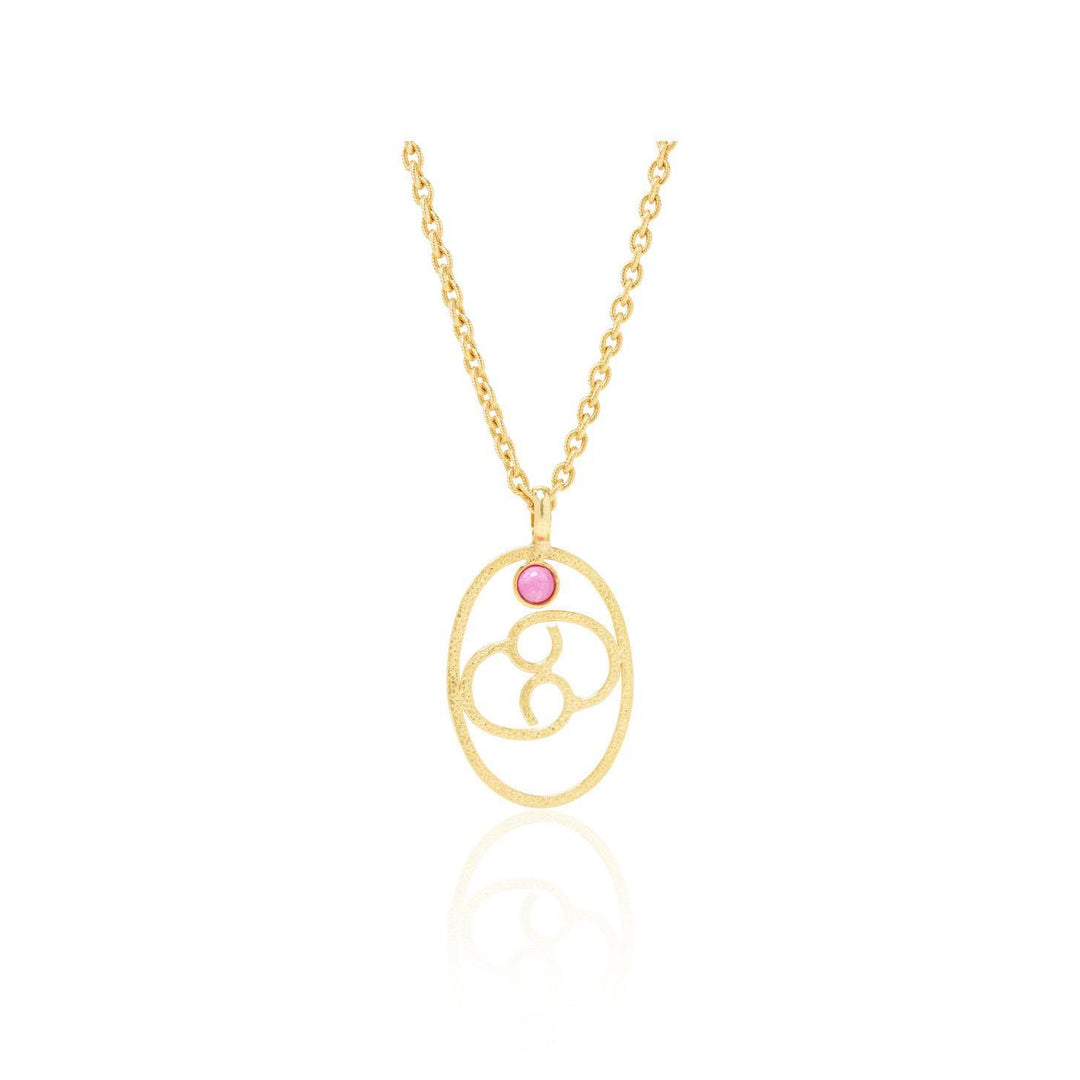 Collana con rune zodiacali cave Olivenorma Birthstone