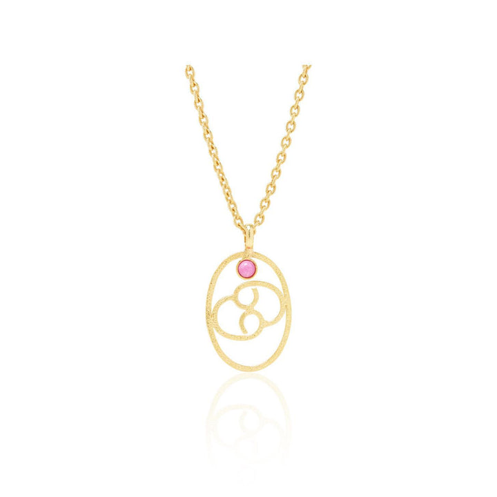 Collana con rune zodiacali cave Olivenorma Birthstone