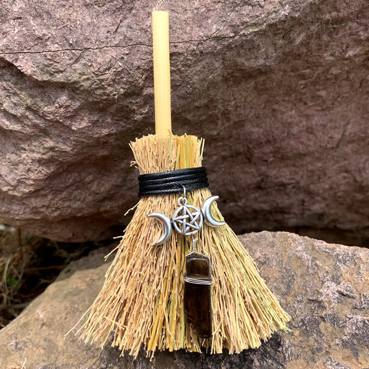 Olivenorma Mini Magic Broom Luna Stella Cristallo Ornamento