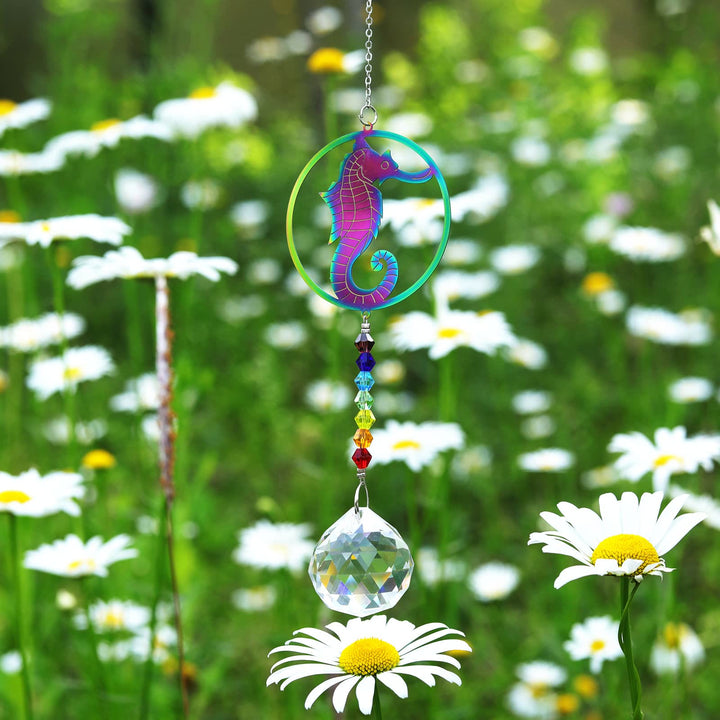 Olivenorma Clear Crystal Chakra Beads Hanging Wind Chime Suncatcher - image 7