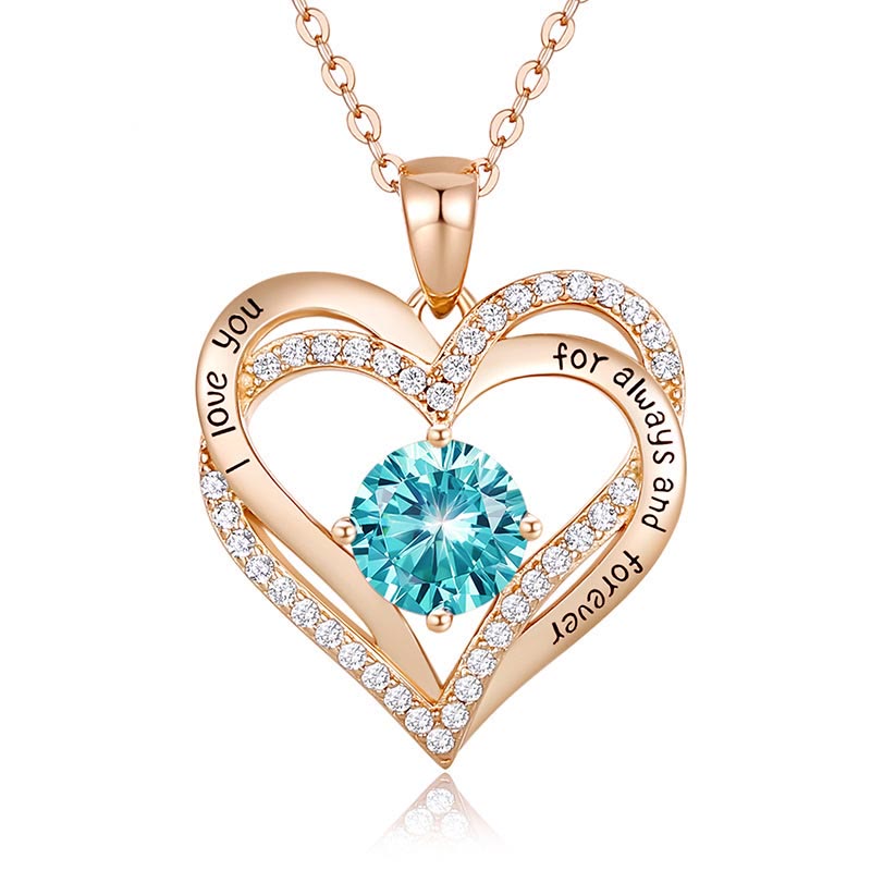 Olivenorma "Ti amo per sempre e per sempre" - Collana Birtshtone Heart