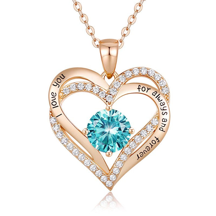 Olivenorma "Ti amo per sempre e per sempre" - Collana Birtshtone Heart