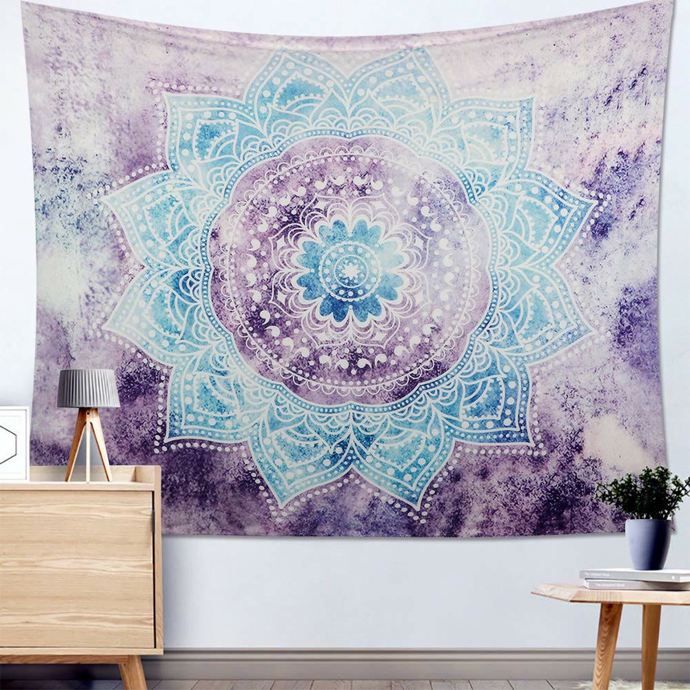 Olivenorma Mandala Viola Blu Parete Appesa Decorazione Arazzo