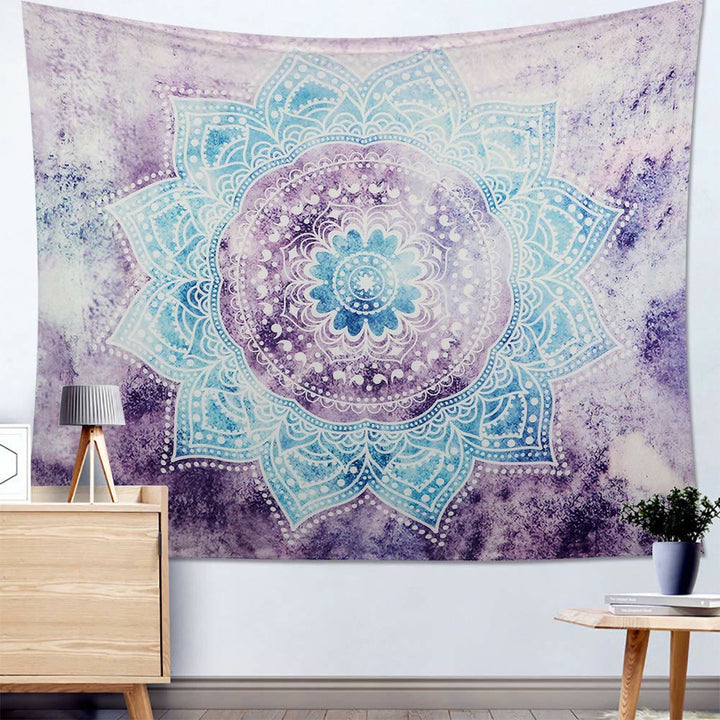 Olivenorma Mandala Viola Blu Parete Appesa Decorazione Arazzo