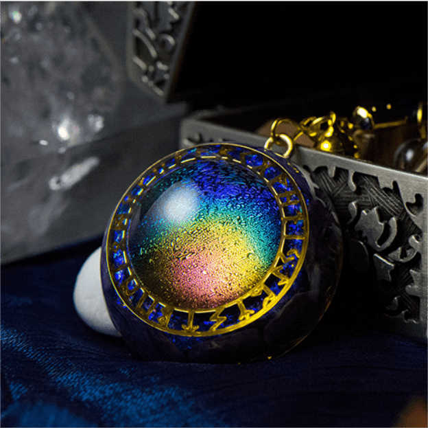 Anello Olivenorma Chrono Arcobaleno Tormalina Stella Pendente Orgone Collana 
