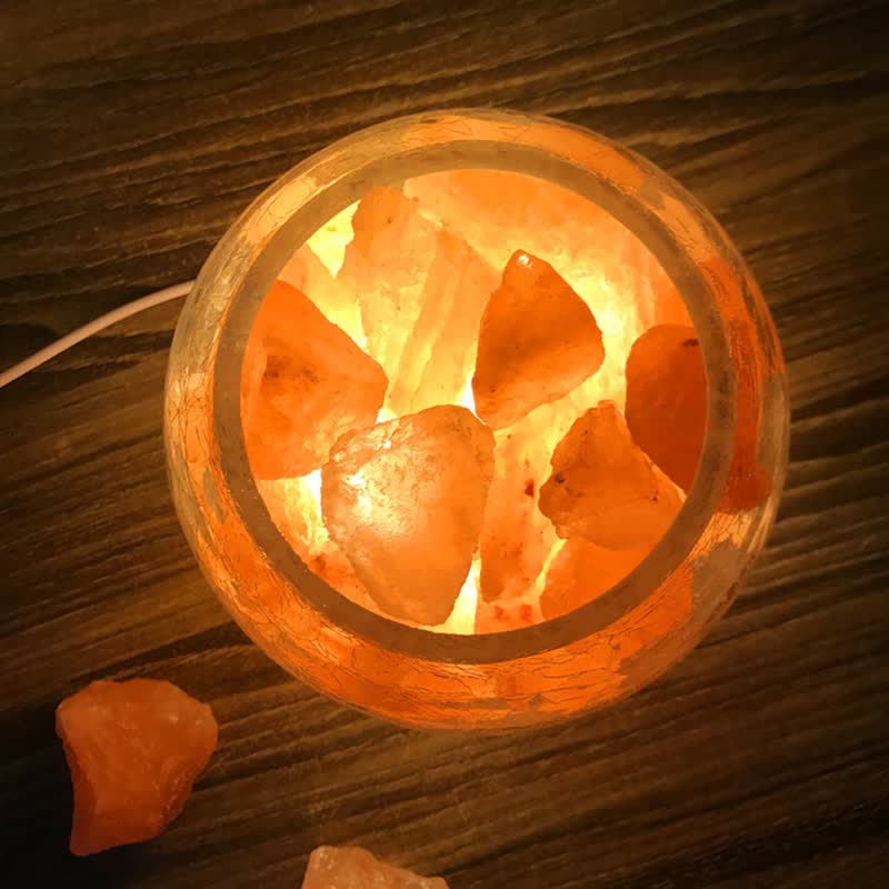 Olivenorma Creative Ice Cracked Glass Tank Lampada di vendita rosa dell'Himalaya