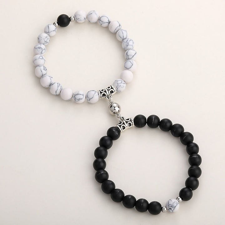 Olivenorma 2 pezzi set di braccialetti magnetici per coppie 