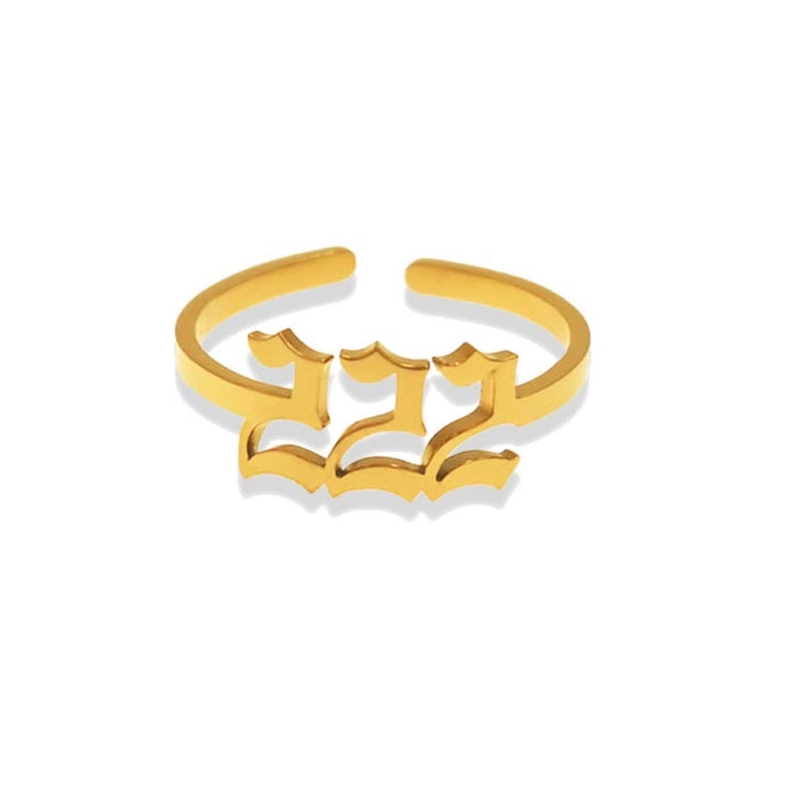 Anello portafortuna minimalista con numero angelico