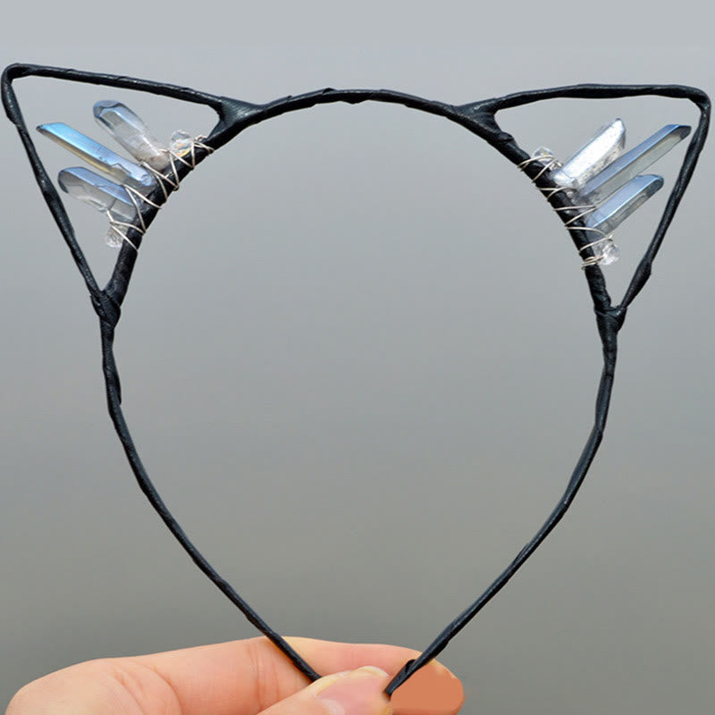 Olivenorma Fascia per orecchie di gatto in cristallo galvanico