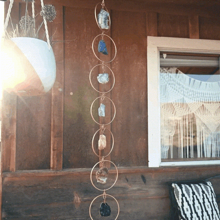 Decorazione da parete in pietra preziosa di cristallo grezzo del chakra Olivenorma