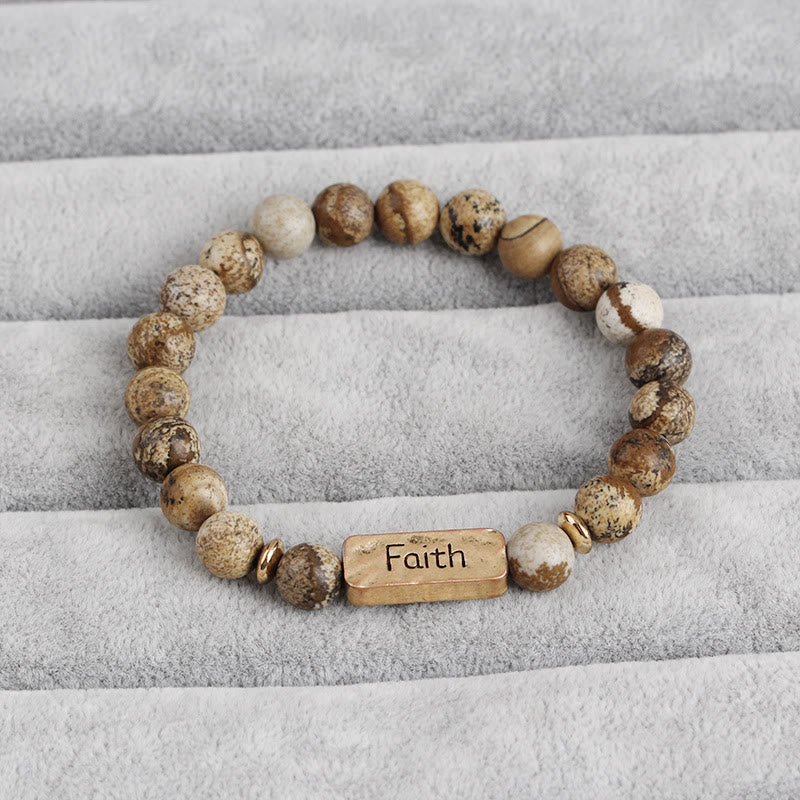 Bracciale con incisione Active Faith Olivenorma Natural Gemstone