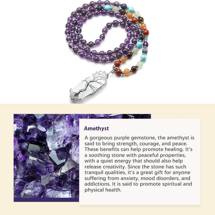 Mala di cristallo naturale per chakra