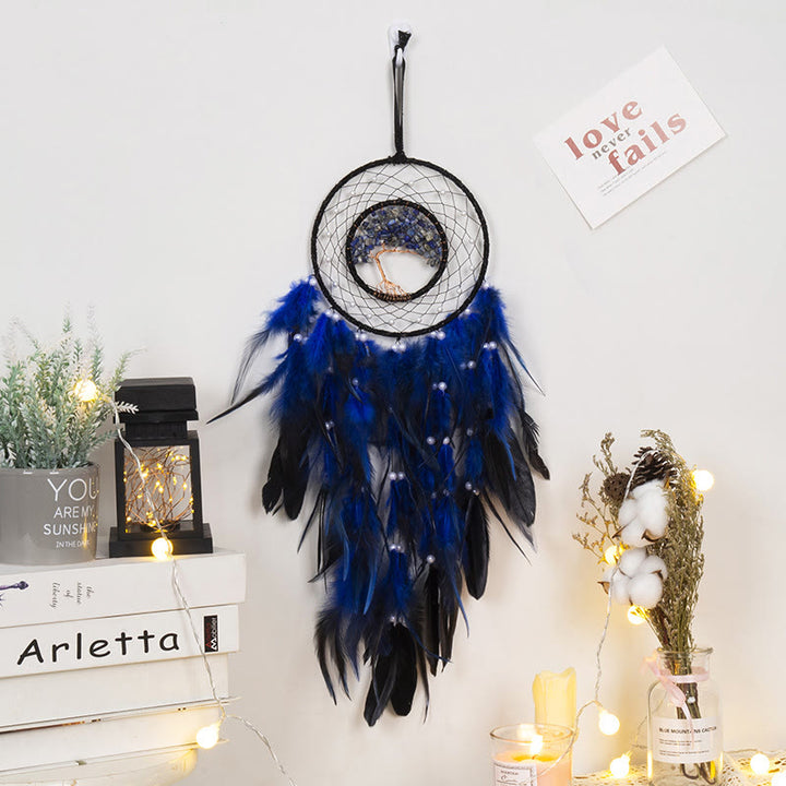 Olivenorma Crystal Tree Of Life Piuma Glow Dream Catcher 