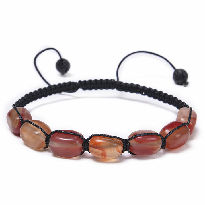 Olivenorma 7 Chakra Cristallo Gemma Perline Braccialetto Intrecciato Uomo 