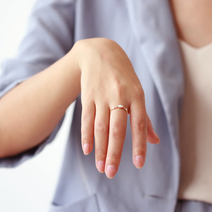 Olivenorma "Amore e sincerità" - Anello vintage Opale Reki 